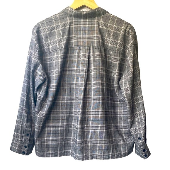 Madewell Plaid Button Down Shirt Size M Preppy Dark Academia Boyfriend Long - Picture 5 of 9